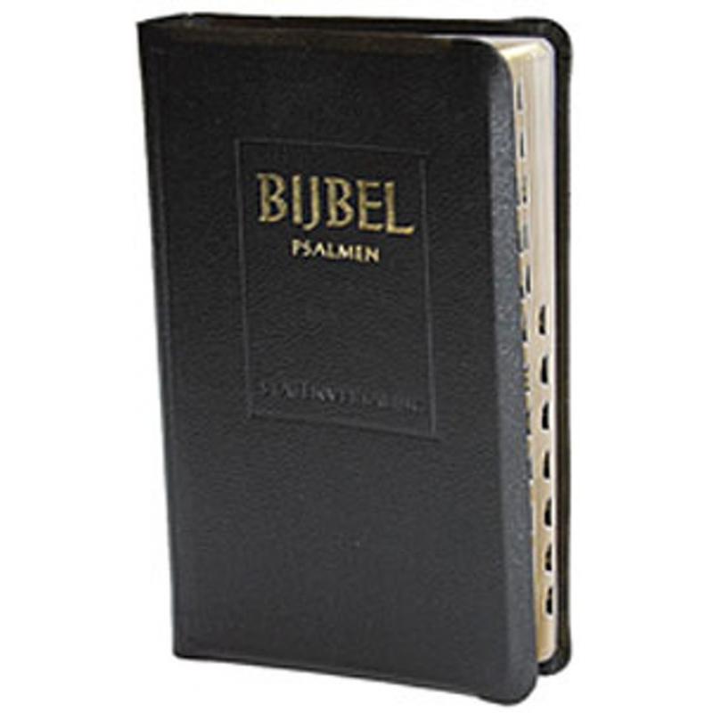 Bijbel, Psalmen & 12 Gezangen - 12,2 x 18,5 cm zwart, kunstleer, kleursnee, index