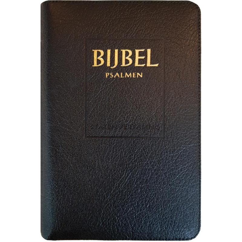 Bijbel SV met psalmen, 14x21cm, met rits en duimgreep