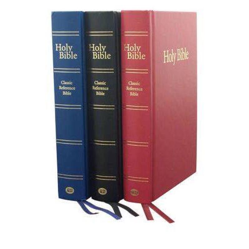 Engelse bijbel holy bible King James handbijbel 12x17cm met tekstverwijzingen