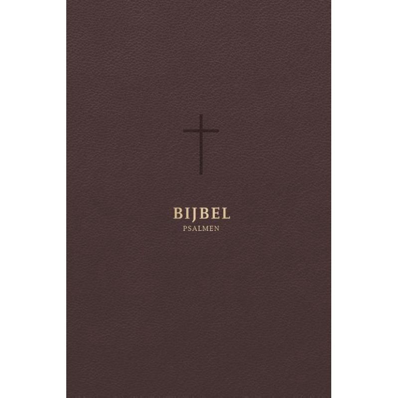 HSV Bijbel met psalmen 14 x 21 cm, bruin leer, goudsnee