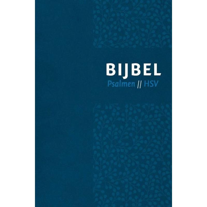 Bijbel HSV met Psalmen – vivella, blauw, zilversnee, 10x15